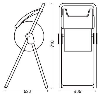Suporte / Porta Rolo de Papel Industrial Trip�